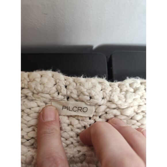 Anthropologie Pilcro Cozy Crew Neck Sweater Cream OS - Picture 6 of 10